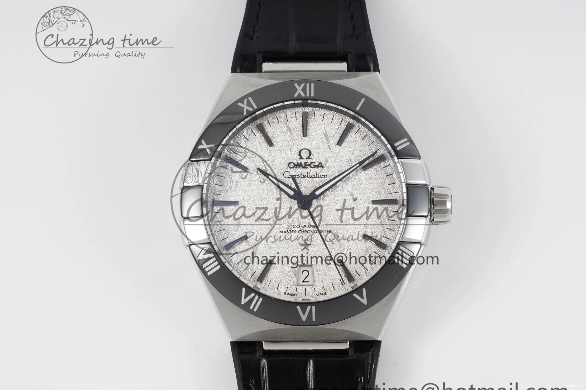 0403 GoAnywhere Constellation Black Ceramic SS 8F 1:1 Best Edition White Textured Dial on Black Gummy Strap A 7803